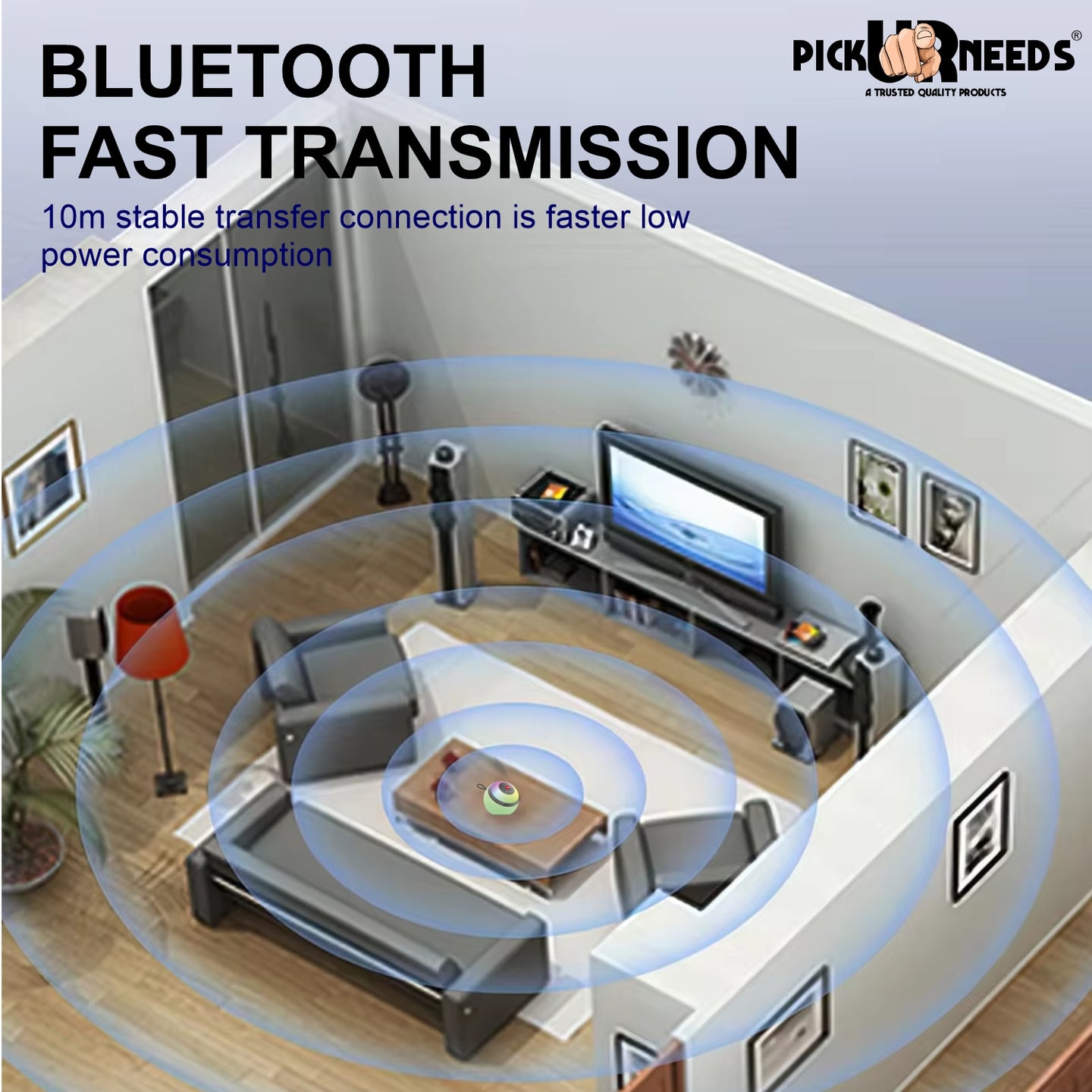 Pick Ur Needs Compact Rechargebale Wireless Speaker, RGB LED, 5W Bluetooth Speaker  (Blue)